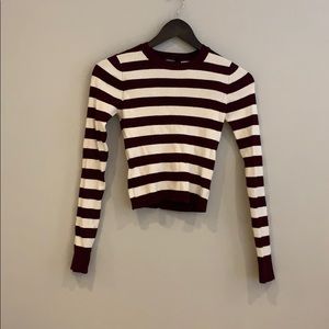 Striped red/white long sleeve top